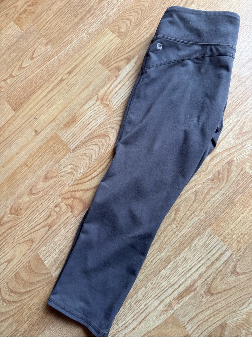 Fabletics Charcoal Gray Active Crop Leggings